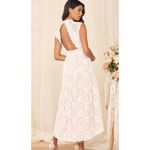 Lulus  sweetest love story white lace open back high low midi dress small Photo 1