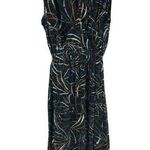Ava & Viv  Maxi Dress Sleeveless Geometric Print Elastic Waist Faux Wrap Black X Photo 0