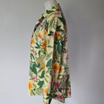 Old Navy  Yellow Poplin Classic Tropical Floral Pajama Top Size Medium Photo 2