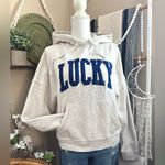 Lucky Brand Chill at Home Logo Fleece Pullover Hooded Sweatshirt Photo 3