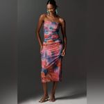 Anthropologie The Soleil Slim Strapless Ruched Mesh Dress Photo 3