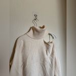 Paige  Raundi Womens Wool‎ Blend  Turtleneck Sweater Cut Out Shoulder Sz S Cream Photo 4