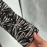 Chico's  Women's Linen Blend Lined Button-Down Long Blazer Black White Large‎ Photo 5