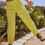 Free People Movement Mesmerize Me Cargo Pants in Afterglow sz medium NWOT Yellow Photo 0
