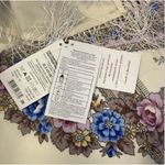 PAVLOVO PASAD Russian Wool/Silk Floral Shawl 59X57.5" Elegant Versatile Rare NWT White Photo 8