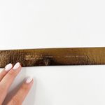 Michael Kors Michael Mickael Kors MK Monogram Gold Buckle Wide Belt Chocolate Brown Small Photo 4