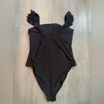 Old Navy NWOT Black Ruffle Padded One Piece Swimsuit size Medium Photo 4