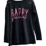 Arizona Jeans Arizona Jean Co. Happy Glamper Sweatshirt Peek Lace Shoulder XL Photo 0