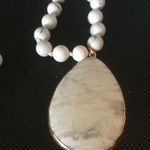 White Howlite Necklace, Stone Beads Brand New 86cm Photo 7