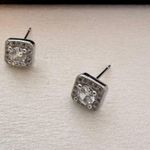 6mm CZ Stud Earrings for Men Women,Streetwear Punk Hip Hop Unisex Style Silver Photo 1