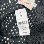 NATIVE ROSE Crochet Crop Tank Cropped Black Boho Festival B&W Nina NWT S/M Photo 3