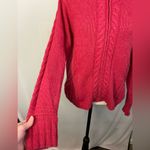 Icelandic designs red Cable Knit Sweater size medium Photo 1