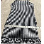 Elizabeth and James Jewel Midi Dress Women's 10 Navy White Striped Shift Ruffle Photo 11