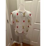 Urban Outfitters Unique Vintage Women's Tweety Bird Boxy T-Shirt White L Red Fringe Heart Graphic Photo 1