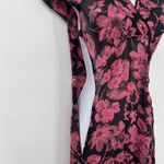 Y2K Sheer Midi Babydoll Dress Floral Sequin Asymmetric Hem Boho Festival Lace Black Size 4 Photo 4