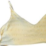 O'Neill Nwot  Saltwater Solids Textured Trestles Bralette Bikini Top Straw XL Photo 1