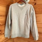 Ralph Lauren AMAZING GREY SPORT EMBROIDERED POLO LOGO SWEATSHIRT PULLOVER TOP Gray Size M Photo 0