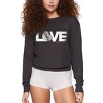 Spiritual Gangster  Savasana Pullover LOVE Sweatshirt Crew Neck Large Gray EUC Photo 9