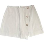 We Wore What REVOLVE XS 25W Oat Suiting Twill Faux Wrap Mini Skort Casual Summer Photo 0