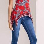 Venus Red Patriotic Bandana Sharkbite Tank Top Photo 0