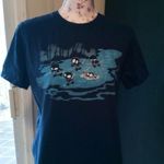 Anvil  M Deadpool Dark Deep Blue Black Adult Shirt Top Photo 0