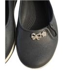 Crocs Ballet Flats Womens 6 Black Rhinestone Slip On Casual Shoes Comfort Photo 5