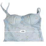 Rumored Loverboy Mini Dress MEDIUM Forget Me Not Blue Sweetheart Coquette Floral Photo 3