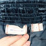 Anthropologie Hei Hei by  Crushed Velvet Cropped Wide Leg Pants Dark Blue Small Photo 1