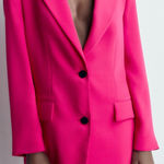 ZARA Bloggers Favorite Fuchsia Hot Pink Blazer Size Small Photo 0