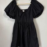 A New Day NWT  Black Puff Sleeve Mini Dress Sz Small Photo 0
