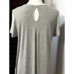 Ink Love And Peace Womens Tunic Top Gray Short Sleeve High Low Key Hole Modal L Size L Photo 4