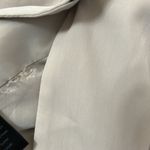 EXPRESS Cream and Black Blazer with Tuxedo Lapel and Deep V-Neckline Photo 5