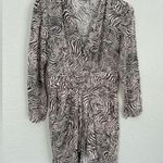 IRO Paris Maitri Dress Viscose Animal Print Long Sleeve Wrap Size 38 Mobwife Y2K Photo 3