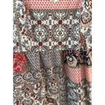 Rachel Zoe ‎ Linen Patchwork Floral Paisley Midi Dress Pockets Multicolor Size 10 Photo 7