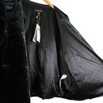 Eileen Fisher NWT Velvet Silk Blend Quilted Jacket L Black Full Zip Lined Luxe Photo 14