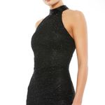 Mac Duggal 5531 HIGH NECK HALTER SLEEVELESS MIDI DRESS Black 2 Photo 2