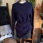 Something Navy Blue Colorblock Sweater Dress Photo 2