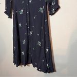 Ann Taylor  Factory Dress Navy Blue Long Sleeve Size 2 NWT Button Front Collared Photo 1