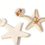 🤩🤩🤩BOGOHO 🤩🤩🤩Rhinestone Bead Starfish Earrings Photo 3