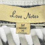 Love Note Love Notes Striped Peplum Button Up Shirt Women's Size M Green White Photo 4