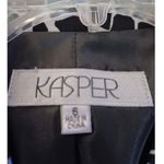 Kasper Women's Size 6 Open Front Lined Animal Printed Bolero Jacket Black Photo 1