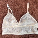 Aerie  Lace Bralette Lined Padded Adjustable Straps White Size Medium‎ NWT Photo 0