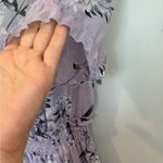 Elegant Purple Floral Maxi Dress Size 6 Photo 7