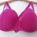 Terra & Sky  NEW 3X Pink Underwire Bikini Swim Top in Deep Pink Fuchsia Photo 2