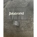 Betabrand  Women XS Charcoal Gray Hooded Button Snap Trench Coat Lagenlook Casual Photo 5