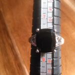 Thai Black Spinel Platinum Bond Ring (Size 8) Photo 2