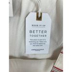 American Eagle New AEO  Outfitters Striped Ruffle Skirt Womens XL Ivory Hi Lo Hem Photo 4