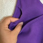 Bo+Tee  Vibrant ribbed Purple Racerback Sports Bra NWT size medium Photo 5