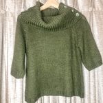 Paraphrase  Cropped Short Sleeve Turtleneck Cowlneck Sweater Size Medium Photo 0