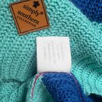 Simply Southern Distressed Colorblock Sweater Pink Blue Mint Size Small Photo 5